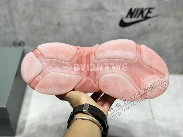 Balenciaga經典款男女鞋 巴黎世家頂級版本Triple S厚底氣墊大底LOGO老爹鞋 Balenciaga情侶款老爹鞋  hdbl1270